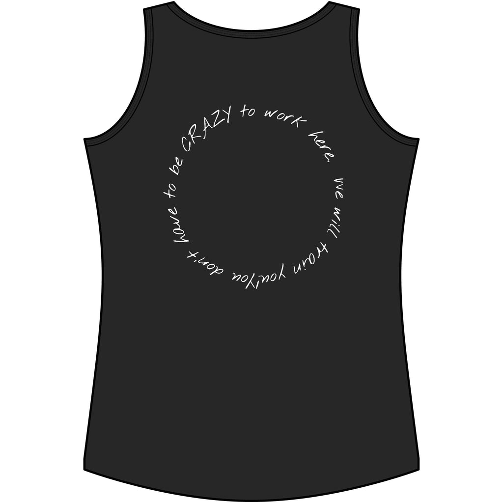 Funny Work Quote Women's Performance Tank — Humorous Office Workout Tank