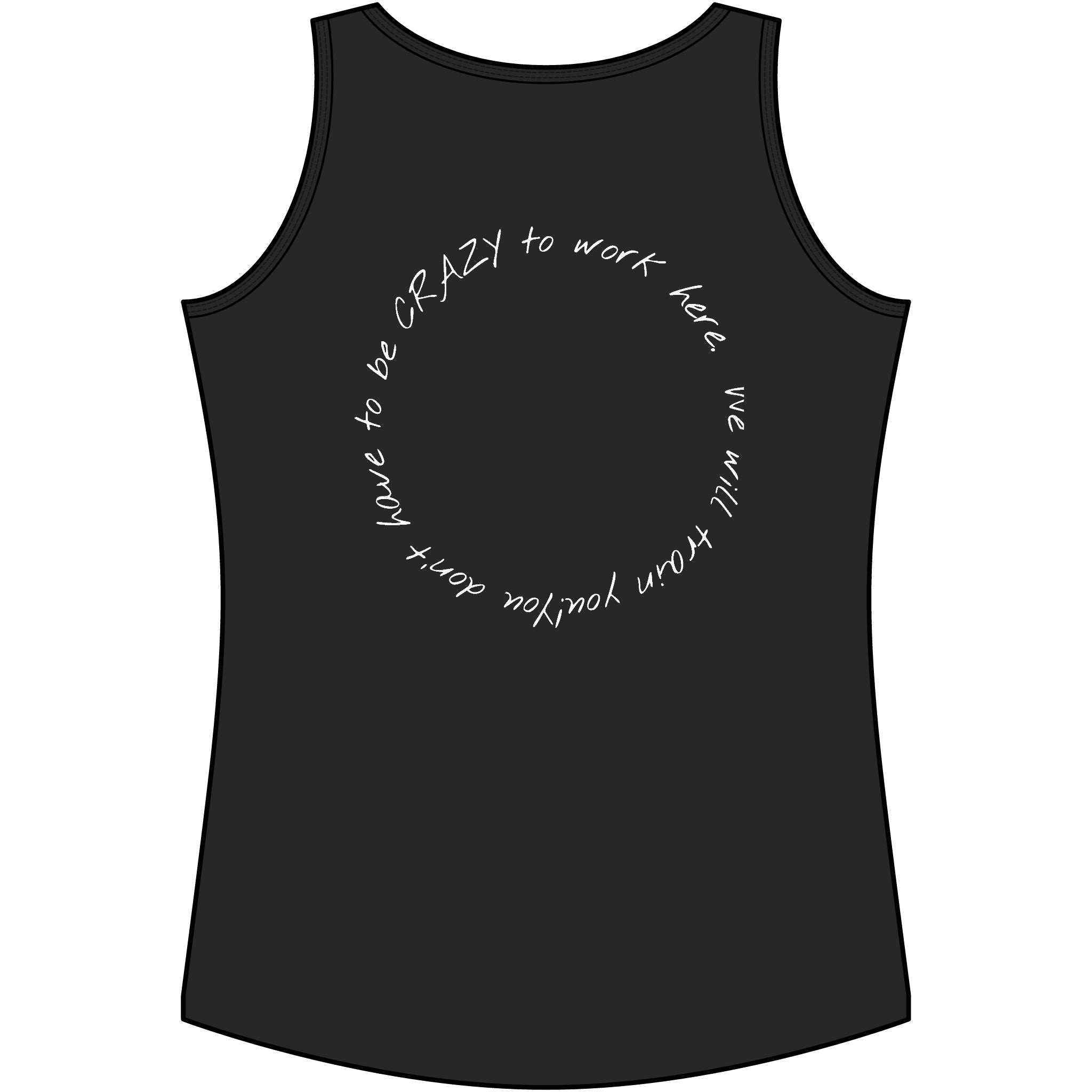 Funny Work Quote Women's Performance Tank — Humorous Office Workout Tank