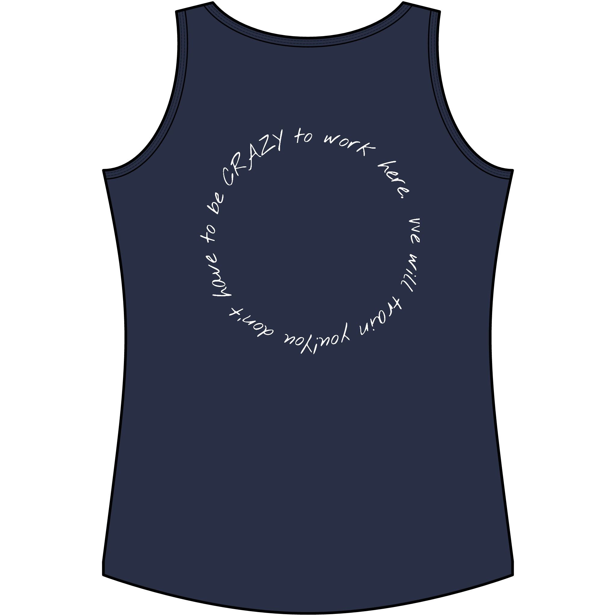 Funny Work Quote Women's Performance Tank — Humorous Office Workout Tank