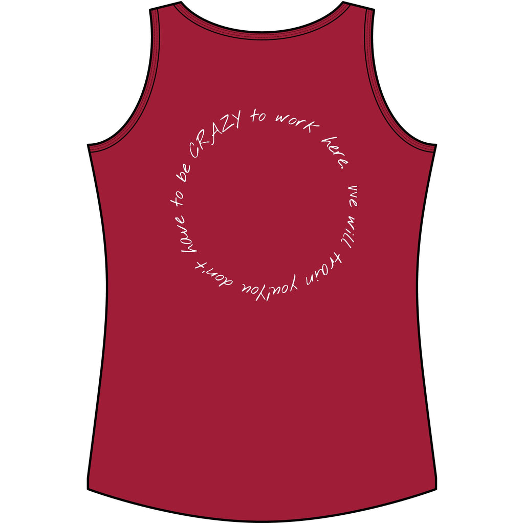 Funny Work Quote Women's Performance Tank — Humorous Office Workout Tank