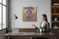 TK Wood Designs wooden sign with purple carved woman and text: Arguing with me is pointless. I knew I was wrong 10 minutes ago, I'm just trying to piss you off now.