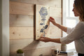 TK Wood Designs wooden plaque with a rose design incorporating the American flag and the phrase "back the blue".