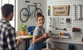 TK Wood Designs handmade reclaimed wood sign with witty hand-painted lettering "You want it when?" and stick figures.