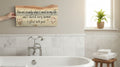 TK Wood Designs reclaimed wood wall art with hand-lettered quote and red heart details. Rustic, sentimental decor.