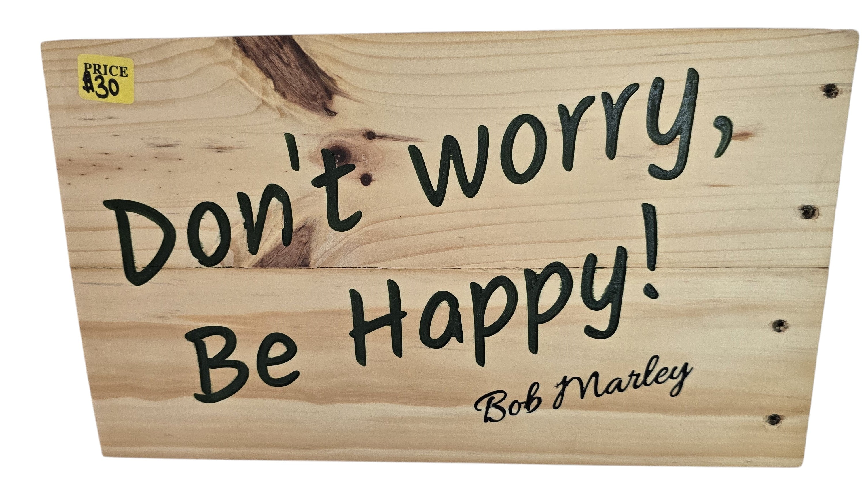 TK Wood Designs natural wood sign with
